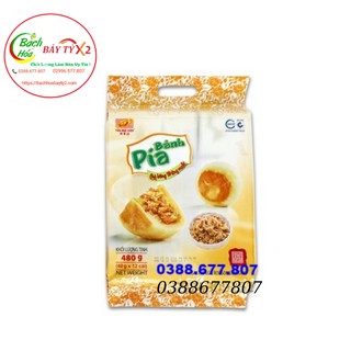 Bánh Pía Kim Sa Chà Bông Trứng Muối Tân Huê Viên Túi 480gr