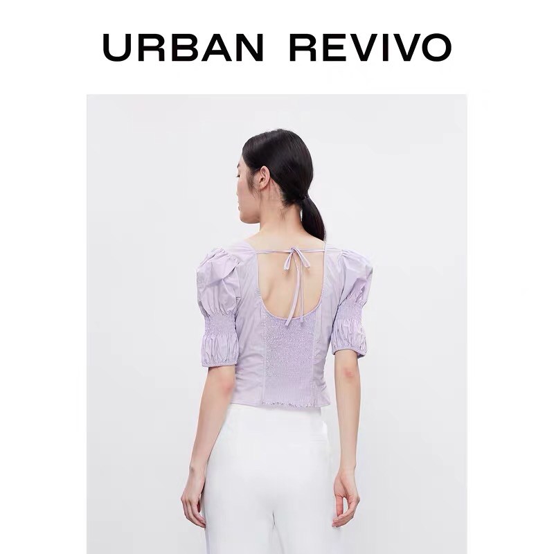 Áo tím nhún Urban Revivo