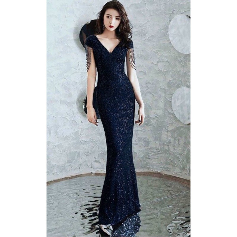 ĐẦM DẠ HỘI KIM SA CHUỖI VAI PHA LÊ