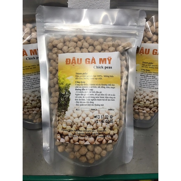 Hạt đậu gà hữu cơ không biết đổi gen 500g | BigBuy360 - bigbuy360.vn