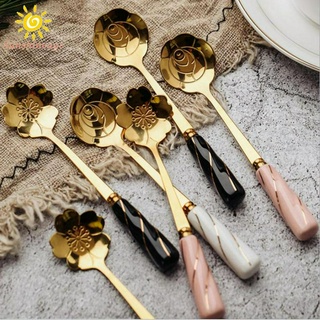 1 Muỗng Cà Phê Tay Cầm Bằng Sứ