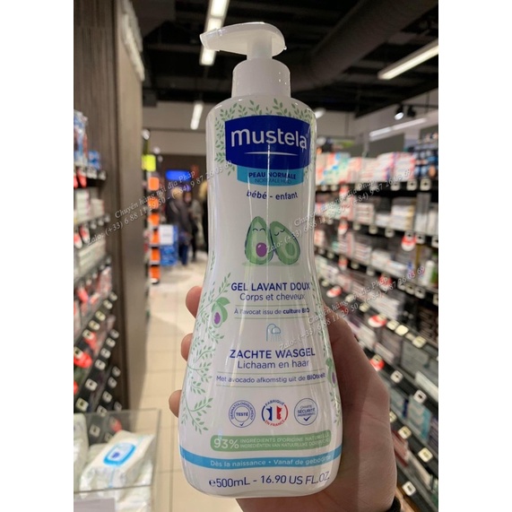 🛁🛁🛁SỮA TẮM GỘI MUSTELA 500ml Pháp - MẪU MỚI NHẤT
