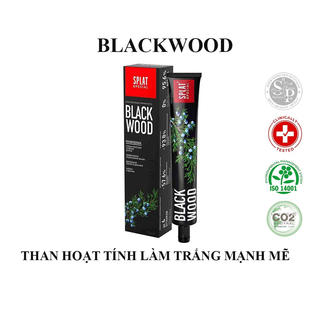 Kem Đánh Răng Trắng Răng Thơm Miệng Sạch Mảng Bám Splat Blackwood Special Series 75ml - Chính hãng 100%