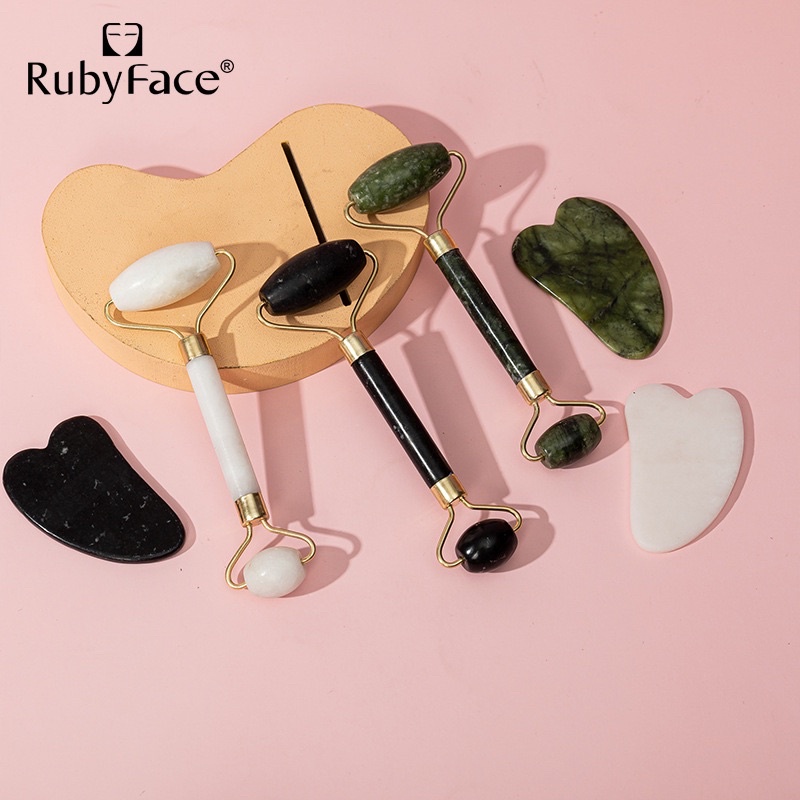 cọ rữa mắt và thanh lăn massage mặt 2 món