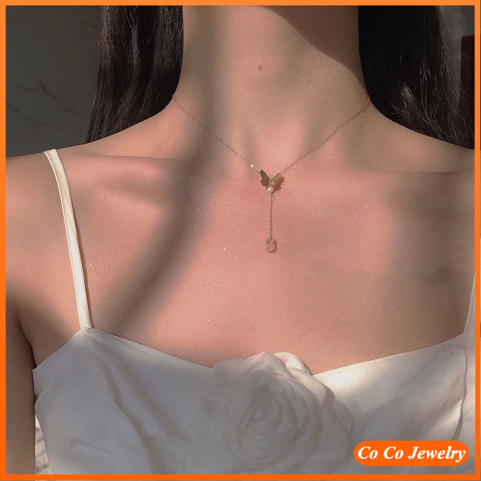 Vòng Cổ Choker Hình Bướm Phong Cách Hàn Quốc Thời Trang Sang Trọng
