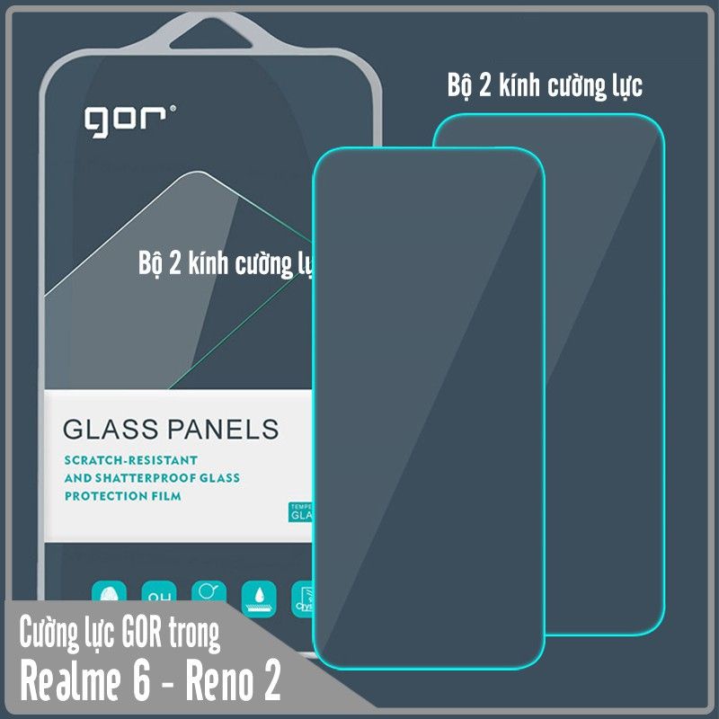 0Kính cường lực Gor cho Oppo Reno 6 5G trong suốt ( hộp 2 miếng)