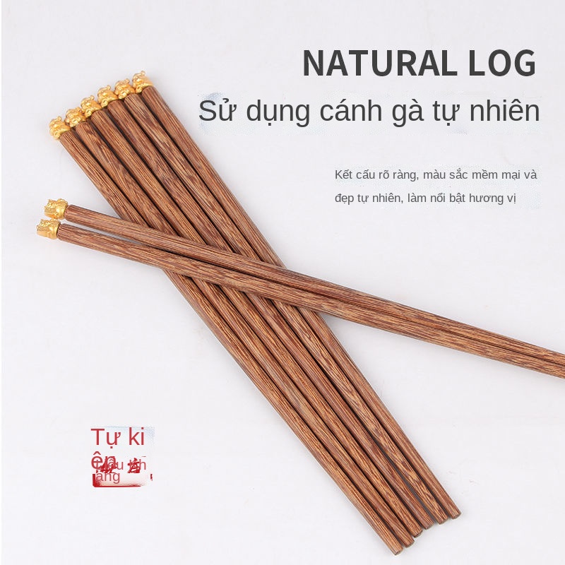 DĐầu kim loại gia dụng cao cấp Đũa gỗ đàn hương đỏ phủ số lượng lớn