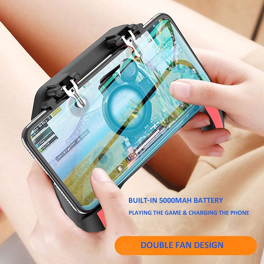 Tay Cầm Chơi Game Bắn Súng Pubg H10 có quạt tản nhiệt Tiện Dụng Cho Điện Thoại không kèm pin -dc4770