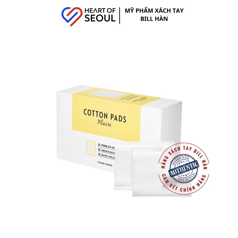 Bông tẩy trang Etude House Plain Cotton Pads 80 miếng (Bill Hàn)