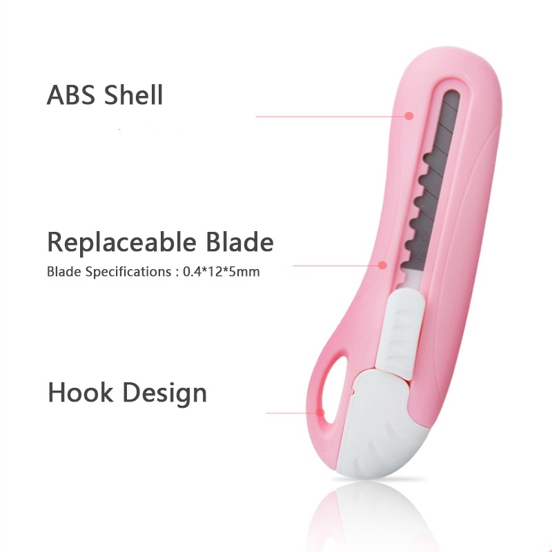 Dao cắt giấy Mini dễ thương tiện dụng cho trường học/ văn phòng Dao rọc giấy mini 55mm Deli bỏ túi