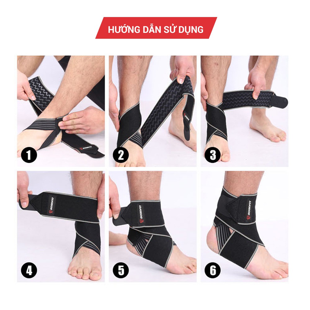 Băng cổ chân, băng cuốn cổ chân bảo vệ mắt cá chân GoodFit GF612A băng chống lật cổ chân, bó cổ chân