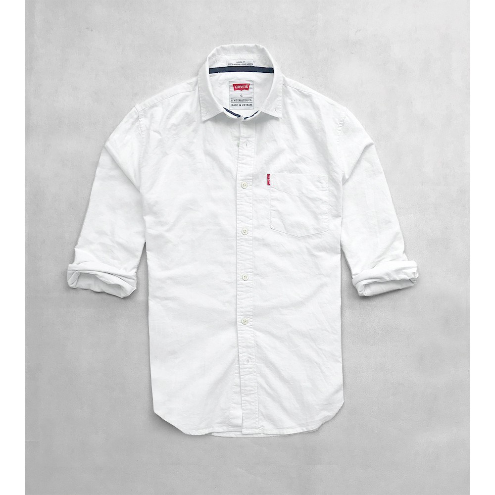 Sơ mi nam Levi's trắng tay dài xuất khẩu oxford - Soái Ca Đích Thực | BigBuy360 - bigbuy360.vn