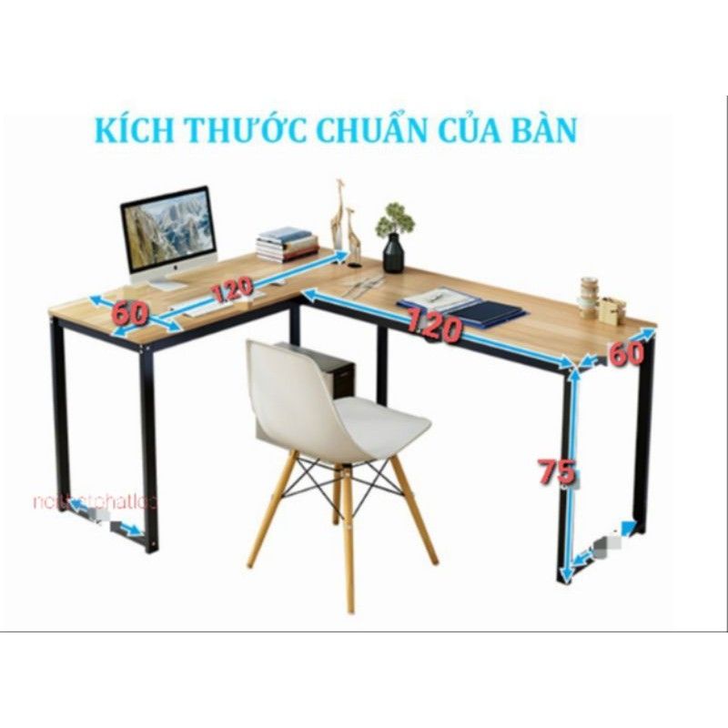 Bàn làm việc chữ L tiện dụng, đa năng, rộng rãi ( có thể đặt theo kích thước)