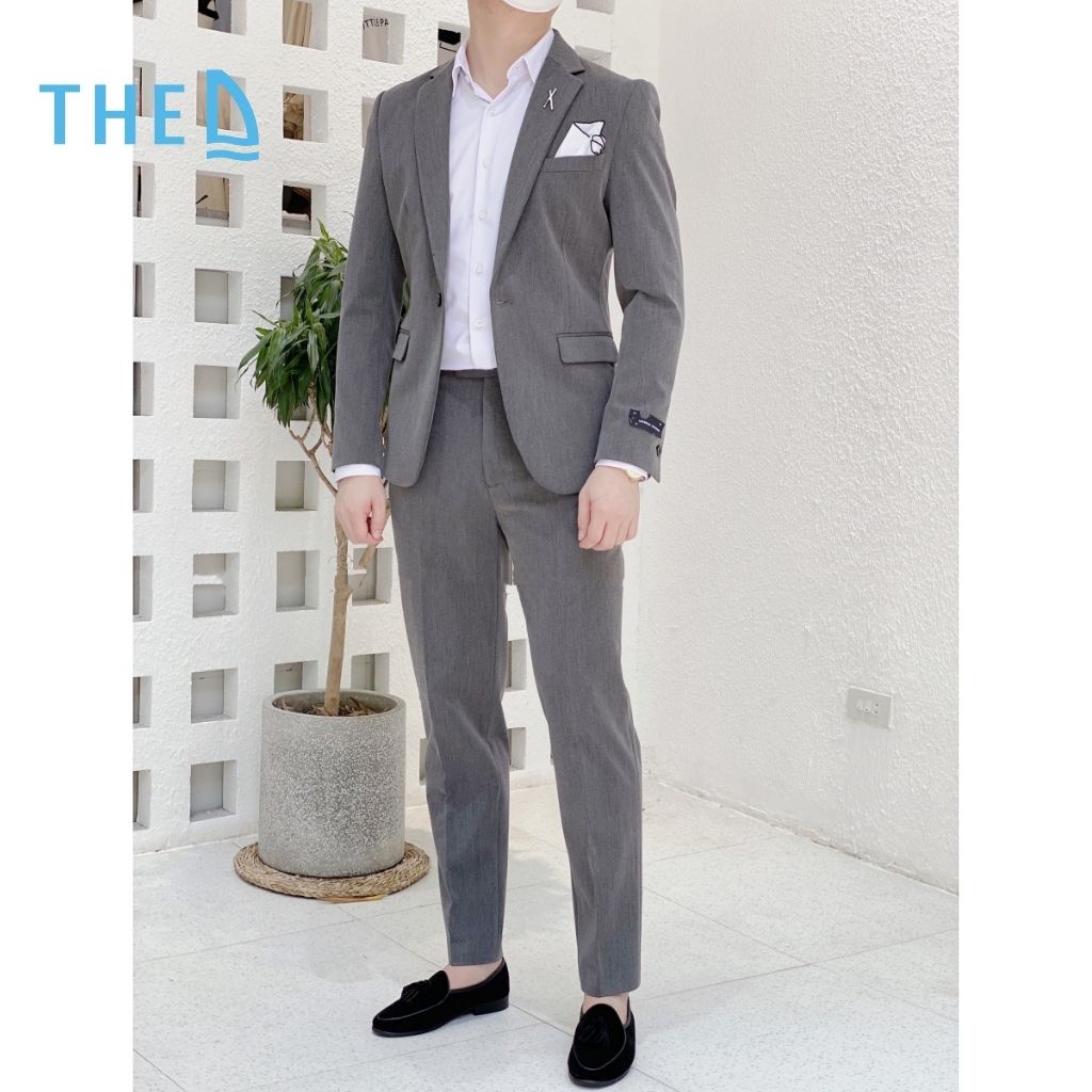 Quần Âu Nam The D Thiết Kế Trơn Màu Tối Giản, Chất Vải Mềm Mịn Tạo Cảm Giác Thoải Mái QV 235