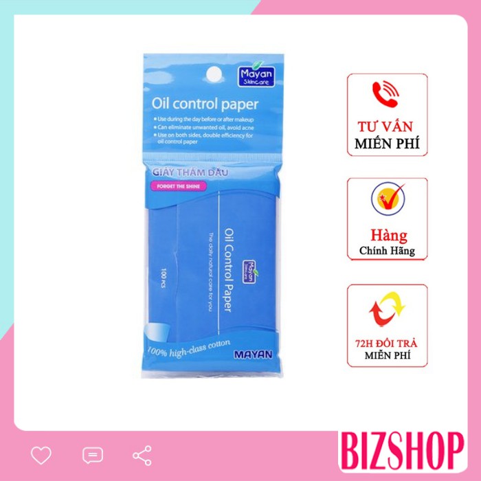 Giấy thấm dầu Mayan Oil Control Paper 100pcs