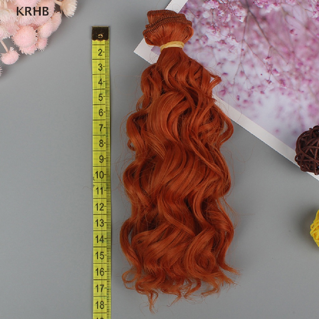 Tóc Giả Uốn Xoăn 15 * 100cm Cho Búp Bê DIY