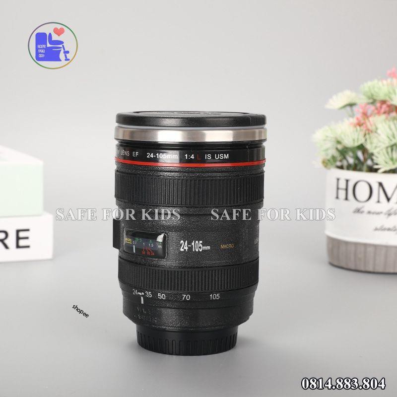 Cốc Giữ Nhiệt Cà Phê Tự Động Khuấy Hình Ống Kính Lens Máy Ảnh