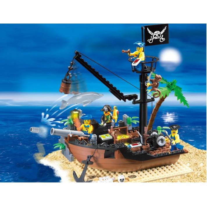 Compatible With Lego Enlighten 306 Pirate Ship Scrap Dock Building Blocks DIY