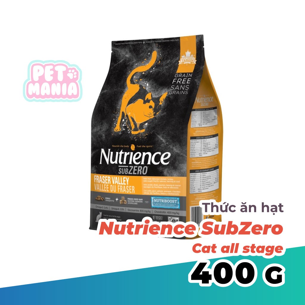 Hạt Nutrience SubZero Cat túi repack 400g