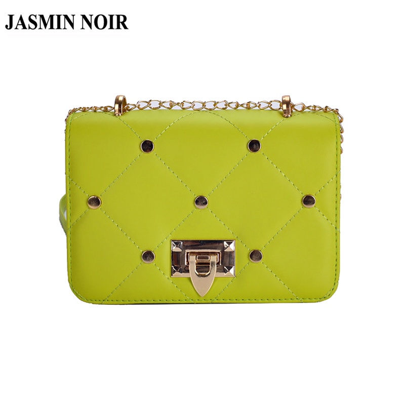 Túi Đeo JASMIN NOIR Chéo Nắp Lật Họa Tiết Kẻ Ô Phối Dây Xích Cho Nữ