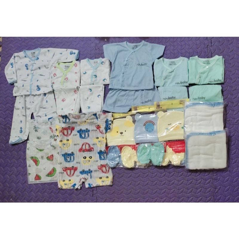Combo đồ sơ sinh cho bé trai và bé gái( 47món)