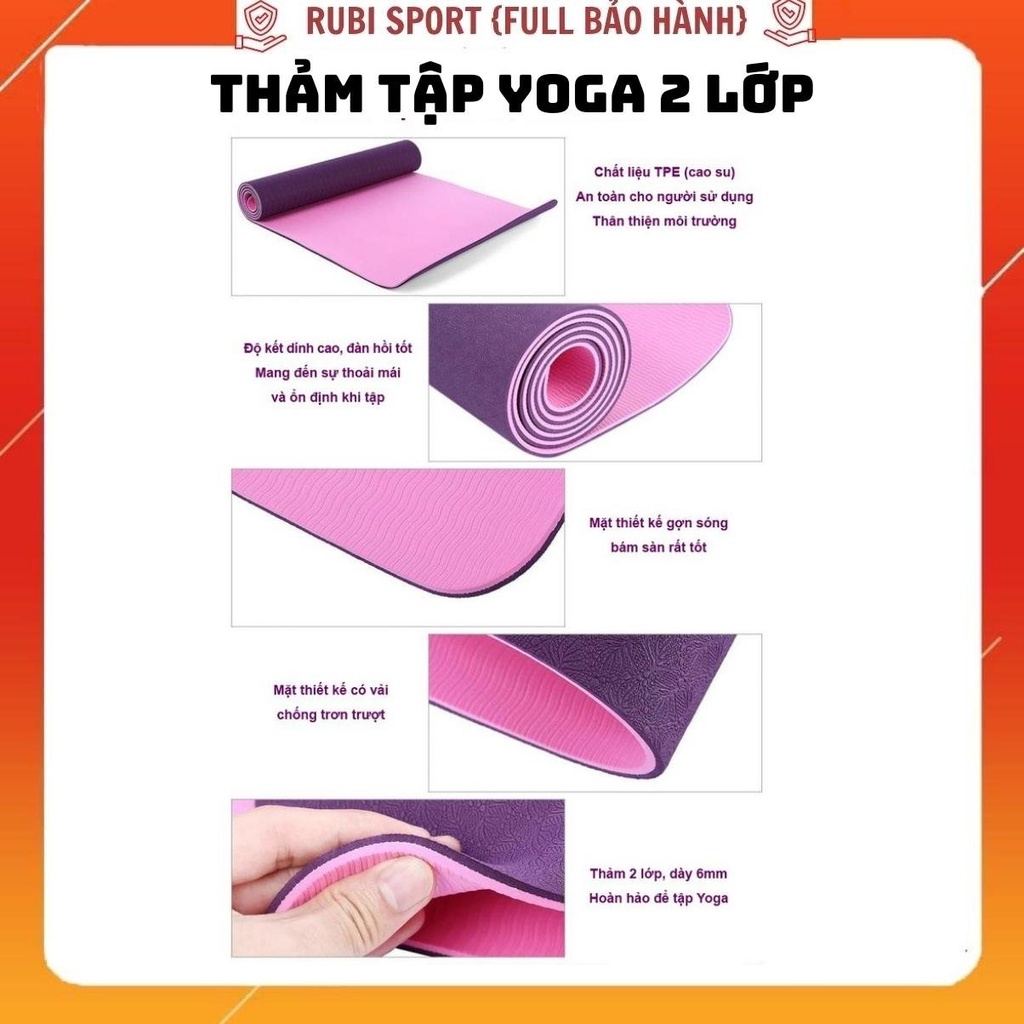 Thảm Tập Yoga, Thảm Tập Gym Định Tuyến TPE, Thảm Yoga Chống Trượt