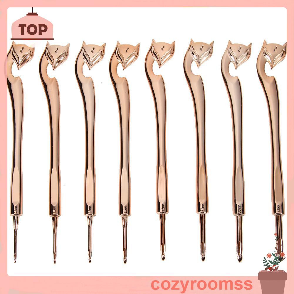 Set 8 Kim Móc Len Hình Cáo Màu Vàng Diy