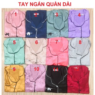 BỘ LỤA TRƠN MẶC NHÀ TAY NGẮN QUẦN DÀI