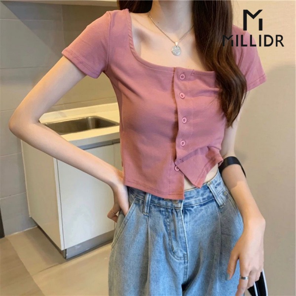 Áo Cardigan Cổ Vuông Ngắn Tay Thời Trang Mùa Hè Hàng Mới Dành Cho Nữ 2022
