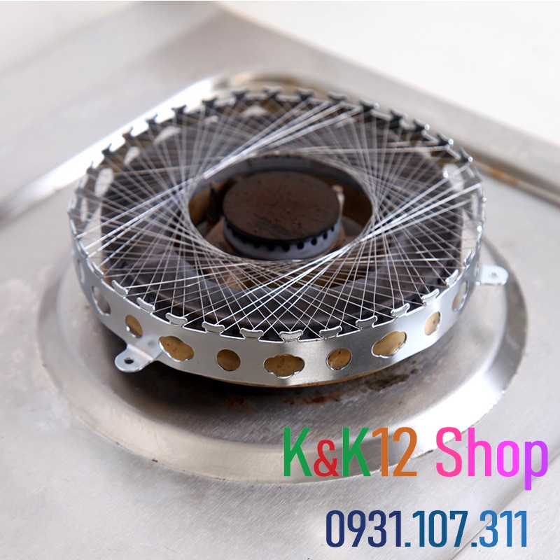 Bếp ga tiết kiệm. Nắp đậy bếp ga tiết kiệm năng lượng, chống gió tụ lửa bằng thép không gỉ.