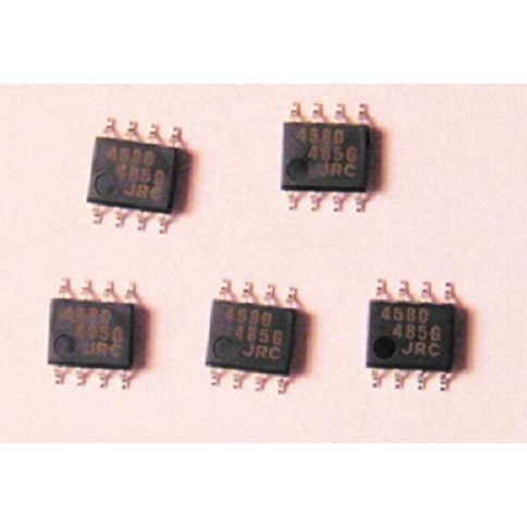 Bộ 5 IC 4580 khuếch đại opamp  JRC4580 SOP8 chính hãng tháo máy