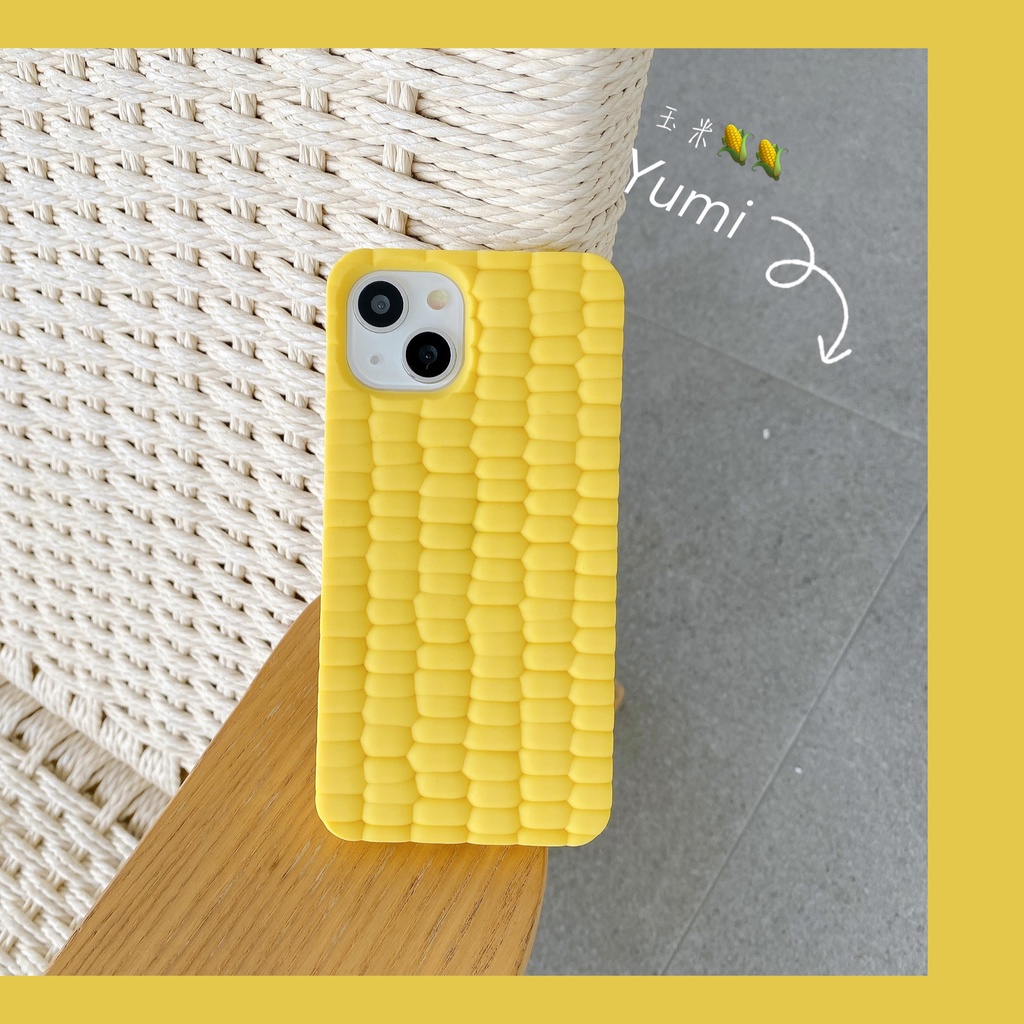 Ốp Điện Thoại Mềm Chống Rơi Họa Tiết Bắp Vàng Hoạt Hình Cho iPhone 14 14pro max 13 12PRO max 11pro max