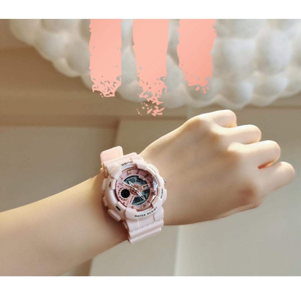 Đồng Hồ Nữ SBAO S8022 USA Sports - 2 Máy Kim và Điện Tử Mạnh Mẽ Dây Silicone Bền Chắ | BigBuy360 - bigbuy360.vn