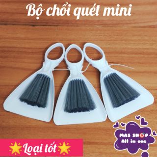 Bộ chổi quét bụi và ky hốt rác mini cao cấp / Dụng cụ vệ sinh bàn thờ, văn phòng