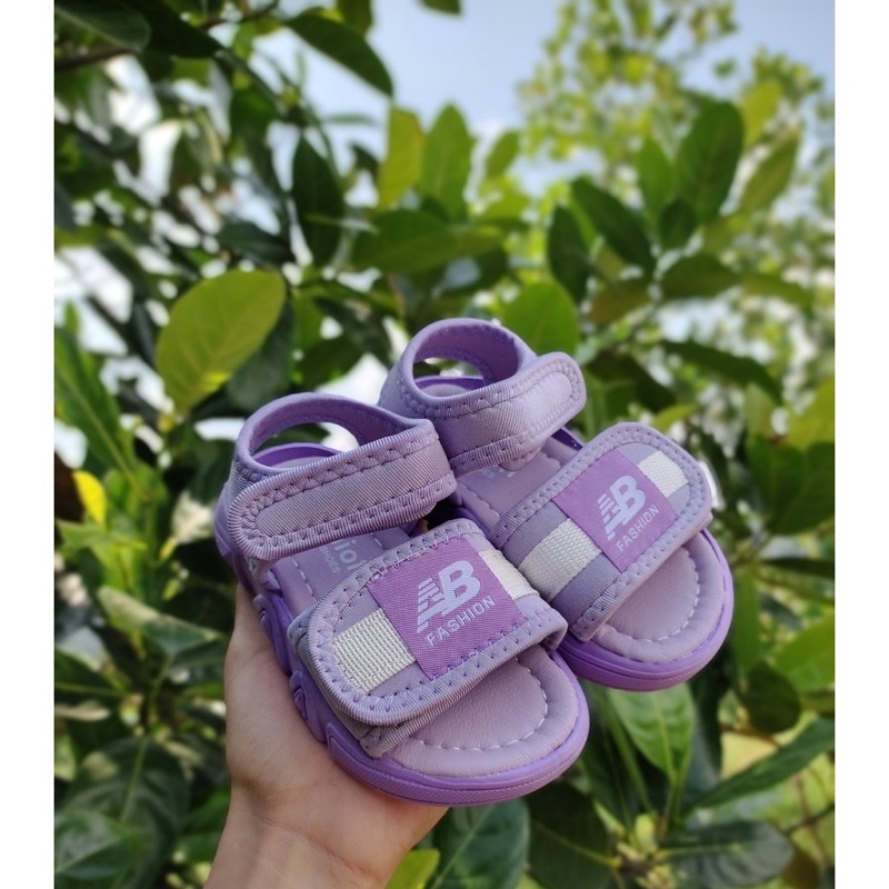 Sandal tập đi cho bé trai, bé gái a6 f6- dép quai hậu dán bé  - đen, ghi, hồng