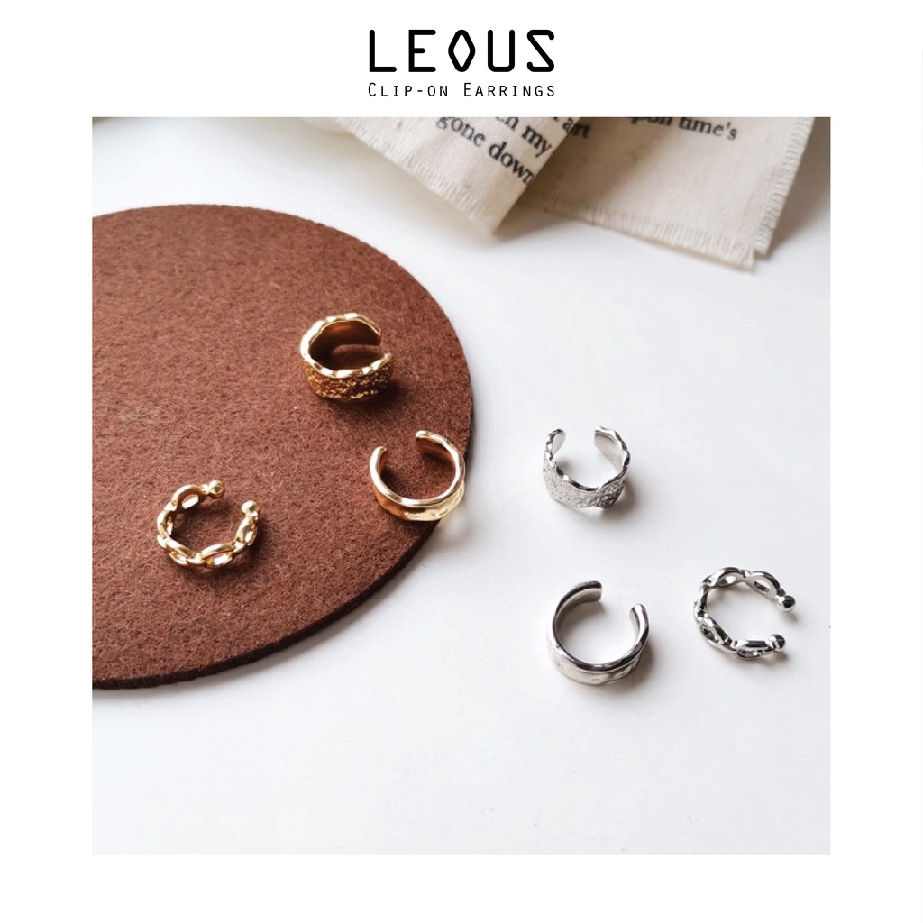 Set 3 khuyên tai kẹp vành một bên không bấm lỗ K223 Leous Accessories