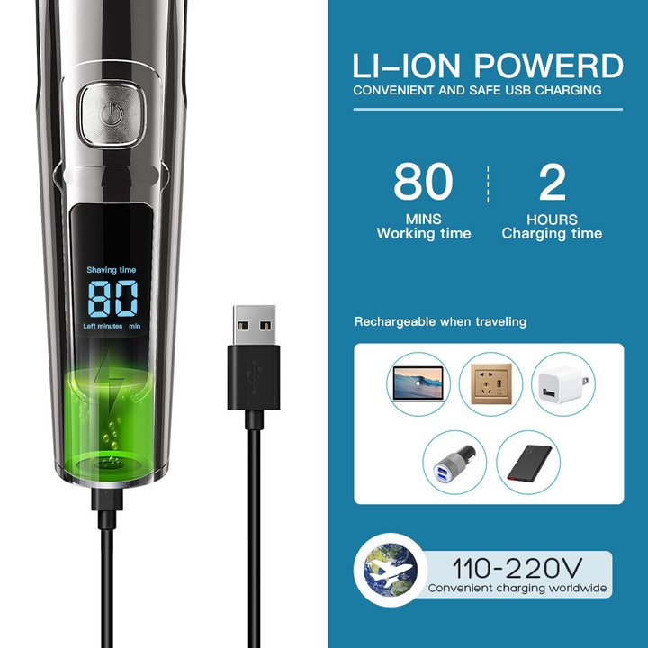 Tông đơ cắt tóc đa năng 11 trong 1 DSP 90350, công suất: 5W - Dung lượng pin: 600mAh 3.7V