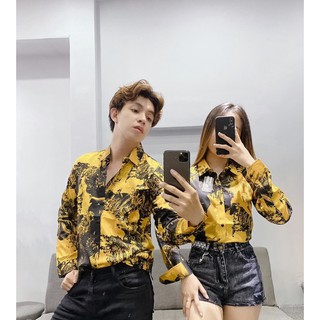 Rodi áo sơ mi nam nữ họa tiết loang 3d , áo sơ mi nam nữ dài tay - d192