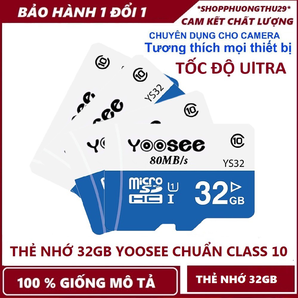 Siêu Sale-Thẻ Nhớ 32 Yoosee Chính Hãng Chuyên Dụng Cho Camera - Camera IP wifi, Smartphone.