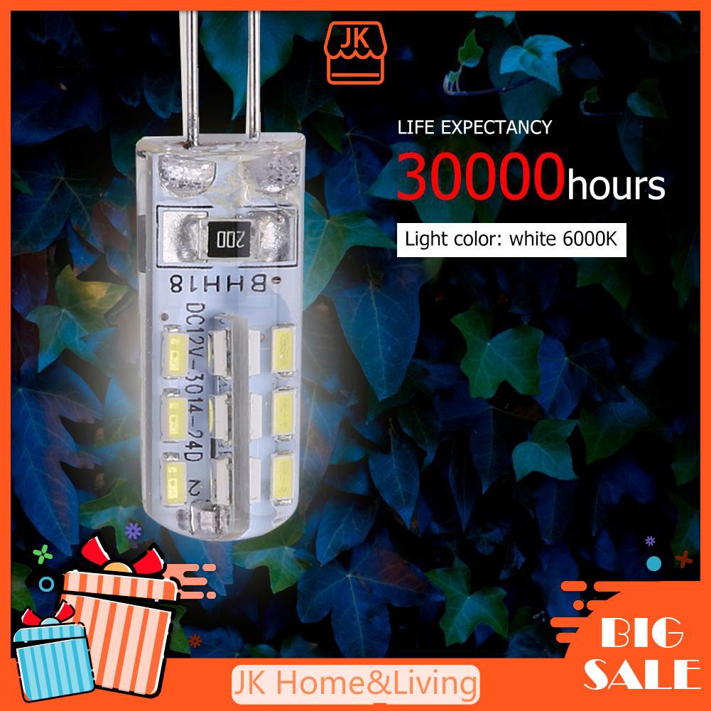 【Cash On Delivery】JK H&L G4 LED Lamp 2W DC 12V 24 SMD3014 110LM White LED Silicone Corn Bulb Light Muswanna.vn