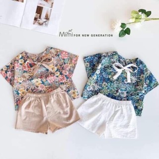 [FREESHIP]Set bộ bé gái - Set bo be gai hoa nhí màu xinh gì đâu ý