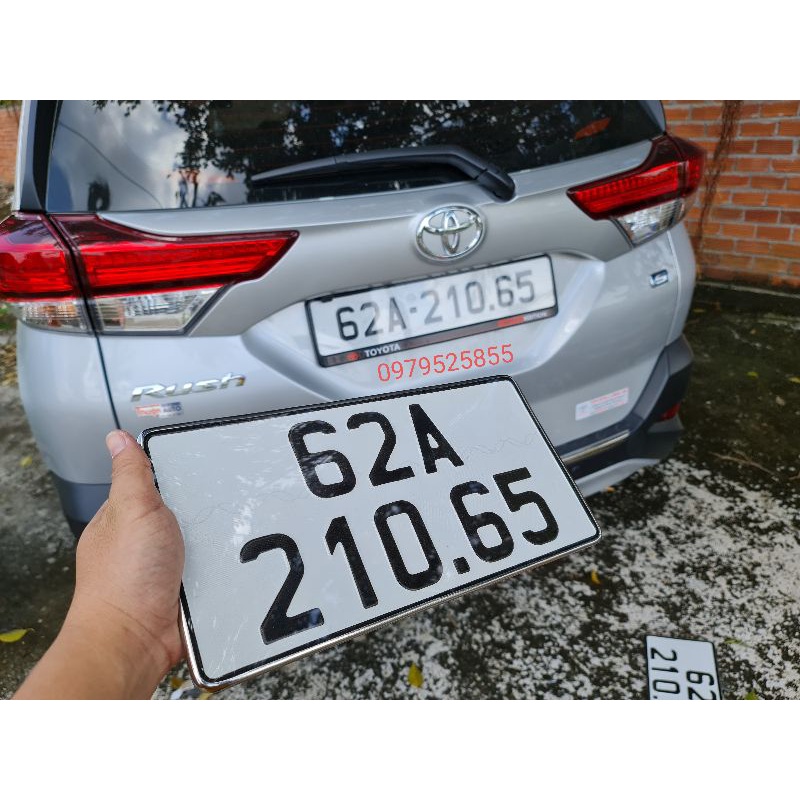 Khung biển số châu âu nhựa ABS cho TOYOYA full phụ kiện