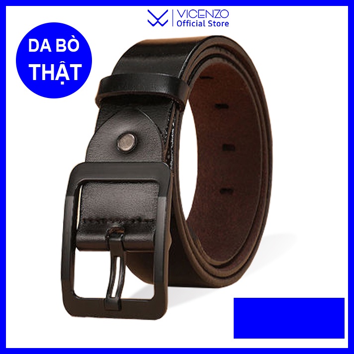 Thắt Lưng Nam Da Bò Thật nguyên miếng Cao Cấp , Dây nịt thắt lưng da Nam thật Mặt Khóa Kim cao cấp Đẹp