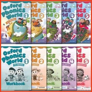 [ GIÁ SỐC] Oxford Phonics World 12345 kèm file nghe rèn luyện ngữ âm cho bé bắt đầu học Tiếng Anh