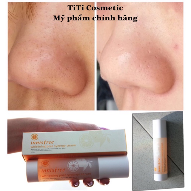 Tinh chất se lỗ chân lông, dưỡng trắng mờ thâm Innisfree Whitening Pore Synergy Serum