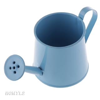 Rustic Style Colorful Tin Flower Pot Mini Bonsai Watering Can Pot Blue