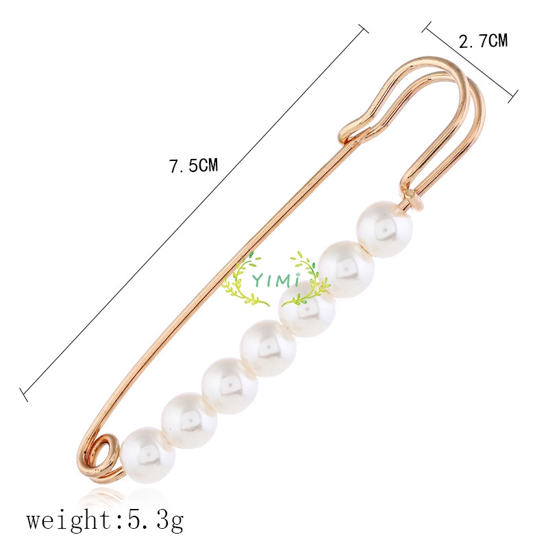 Ghim cài đính ngọc trai nhân tạo đơn giản và phong cách