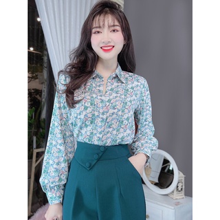 Áo sơ mi nữ tay dài lụa mango mềm mượt CHUU A8069