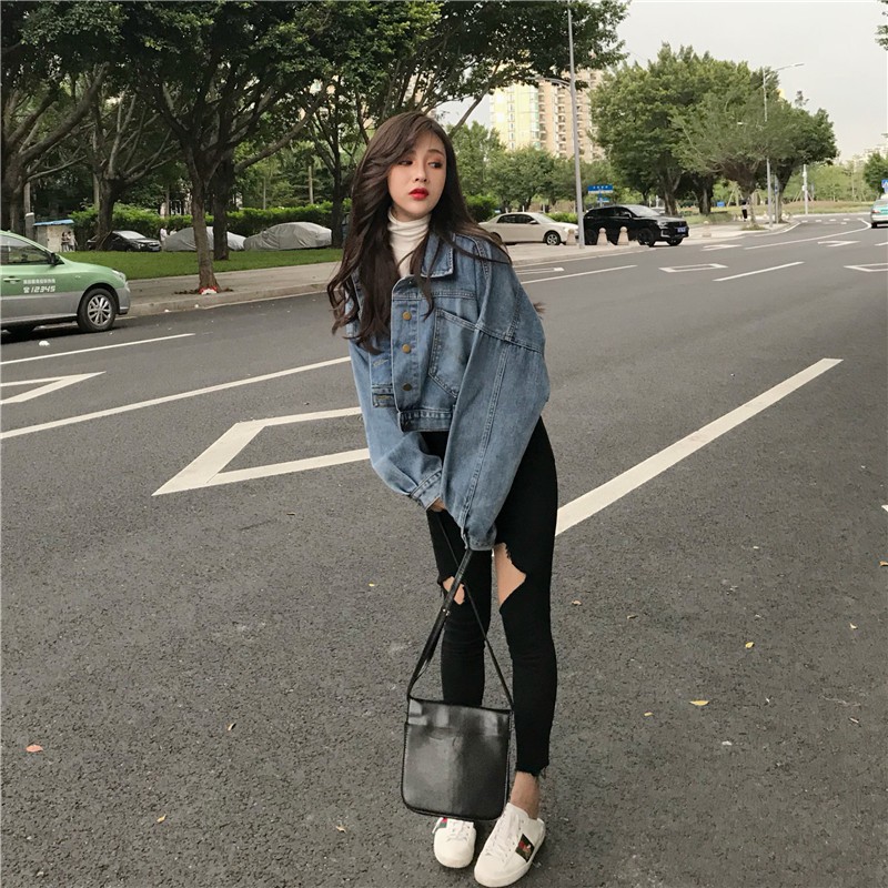 ÁO KHOÁC JEANS NỮ ULZZANG | BigBuy360 - bigbuy360.vn