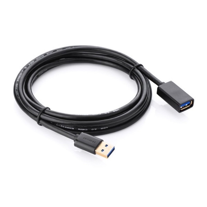 Cáp nối dài USB 3.0 UGREEN 1 đầu đực - 1 đầu cái mạ vàng 0,5m/ 1m/ 1,5m/ 2m/ 3m/ 5m/ 10m